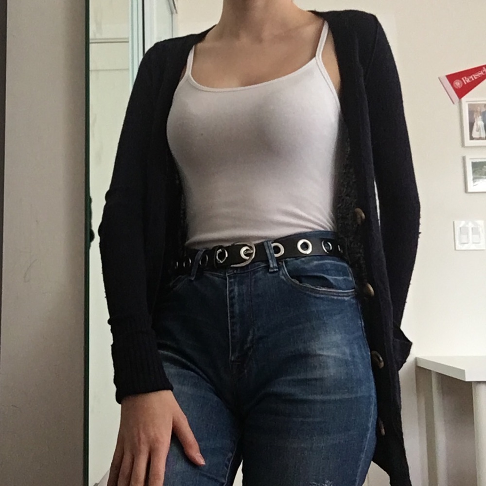 Abercrombie & Fitch Long Sleeve Navy Cardigan